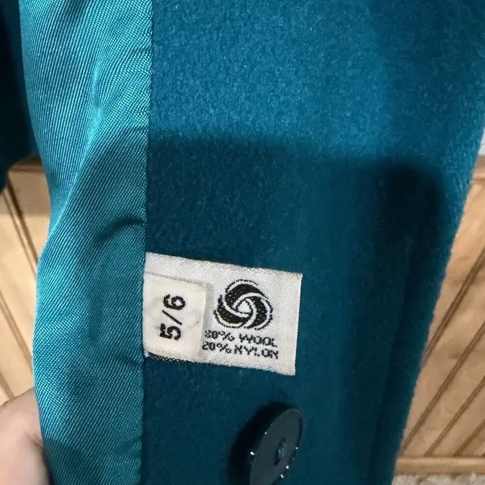 Teal Vintage Wool Coat by Forecaster of Boston | Retro Chic | Made in USA Size L